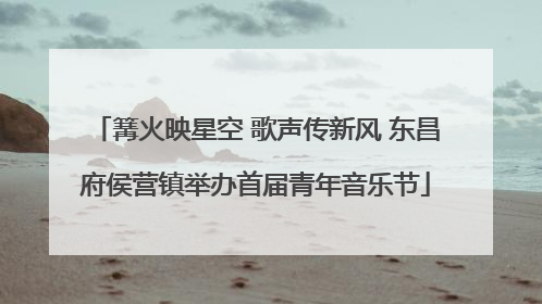 篝火映星空 歌声传新风 东昌府侯营镇举办首届青年音乐节